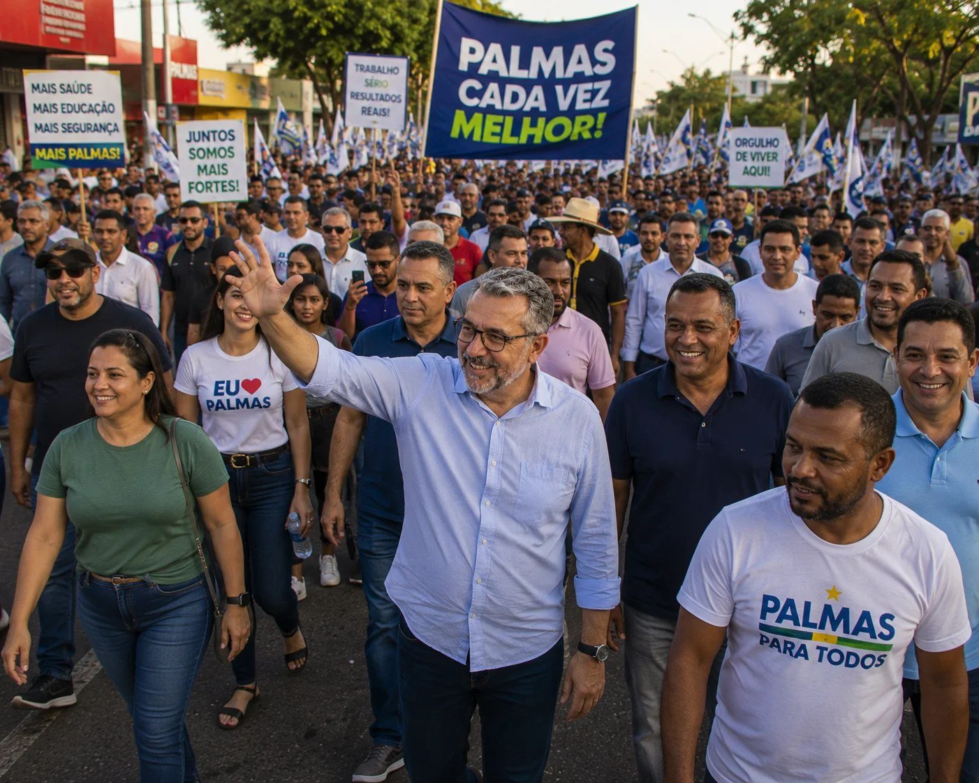 Caminhada com moradores e lideranças